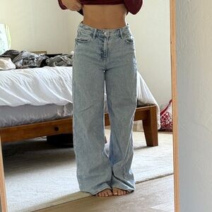 American Eagle Outfitters Super High Rise Baggy Wide Leg Jeans